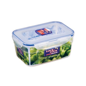 1.27 gallon Clear LOCK & LOCK Rectangular Storage Container with Bracket & Handle 